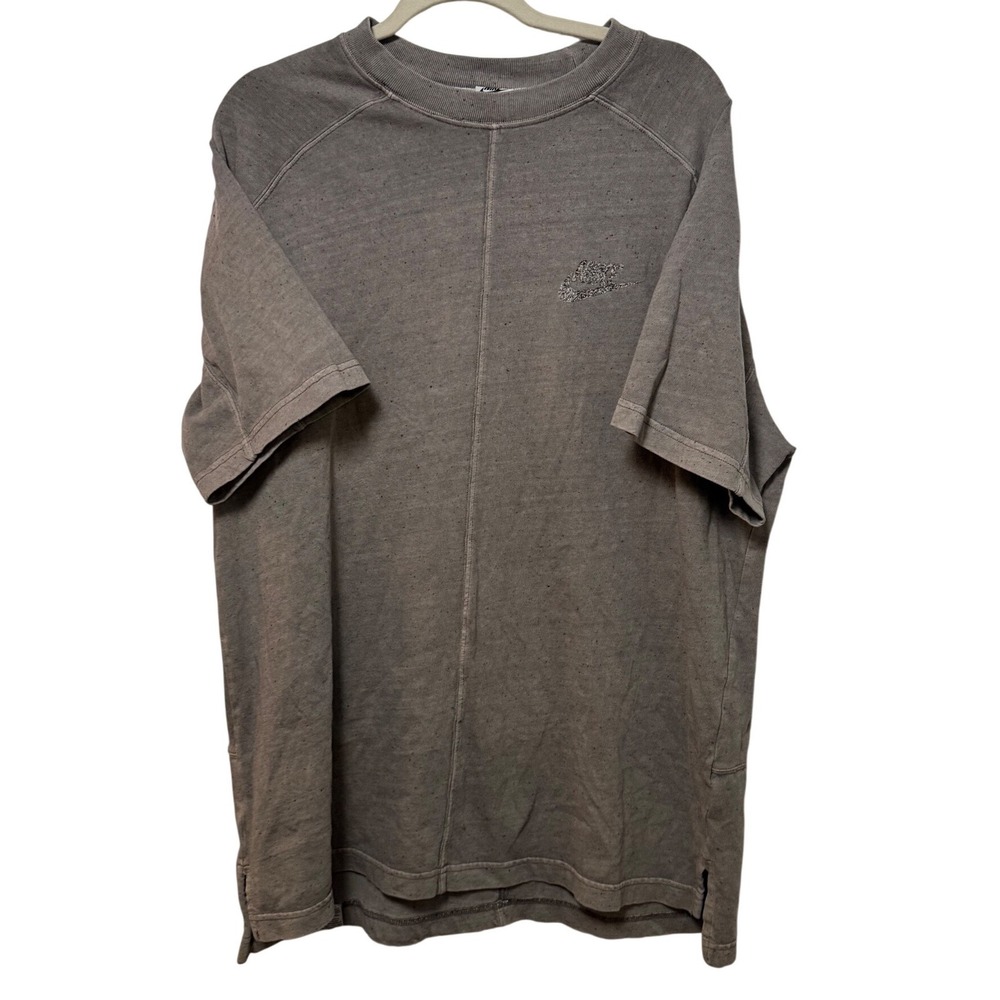 Nike Men's Gray Speckled Crew Neck Short Sleeve T-Shirt Size L‎